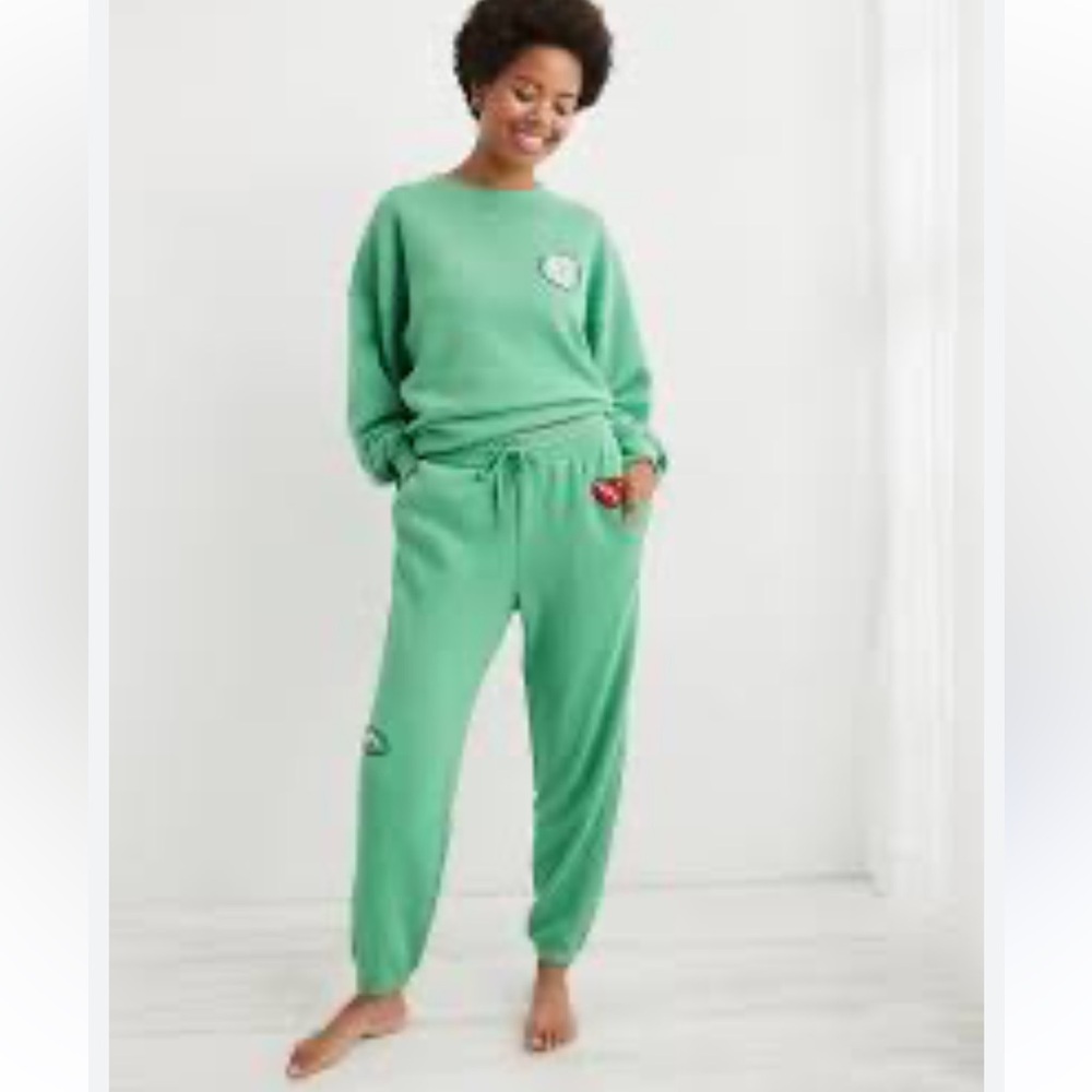 Aerie Green Track Pants & Joggers